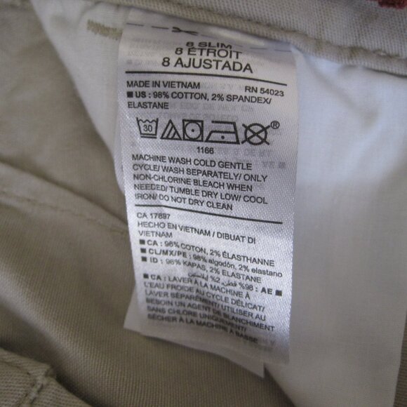 Set of 2 Old Navy Boy’s 8 Slim Navy Blue Shark Khaki Tan Ecru Shorts Summer - Picture 8 of 13